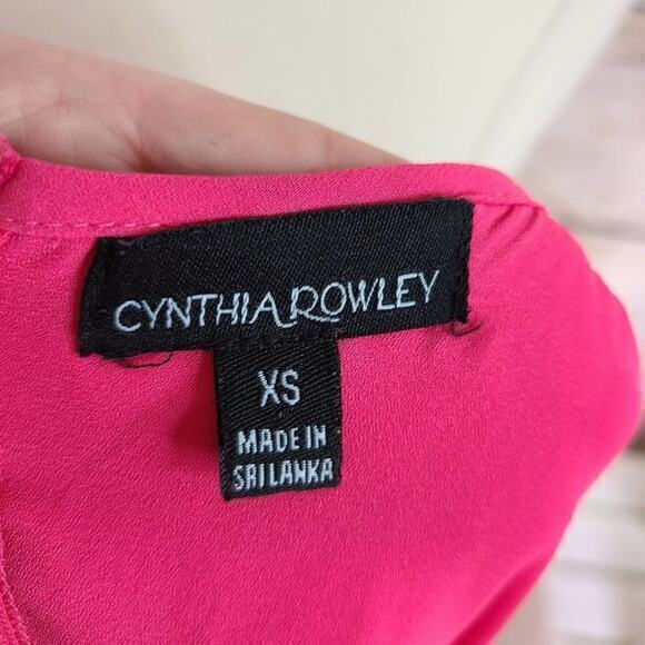 Cynthia Rowley Bright Pink Sleeveless Shell Top XS - Picture 3 of 4